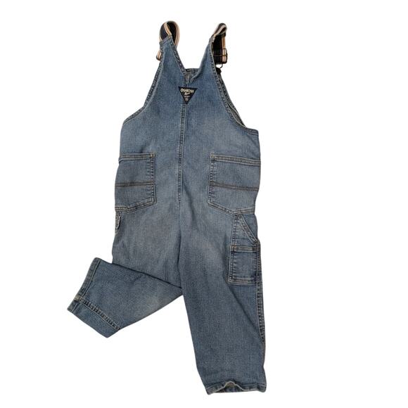 Oshkosh B'Gosh Bib Overalls Denim Size 4T - Picture 2 of 4